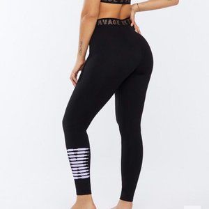 3x Legging Savage X Fenty Black logo reflective yoga